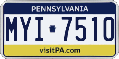PA license plate MYI7510