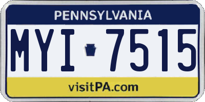 PA license plate MYI7515