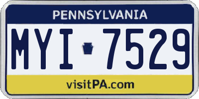PA license plate MYI7529