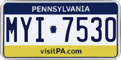 PA license plate MYI7530