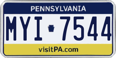 PA license plate MYI7544