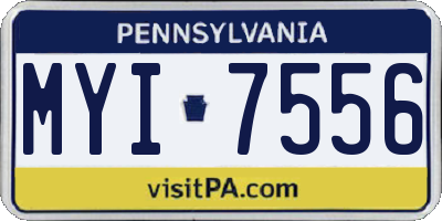 PA license plate MYI7556