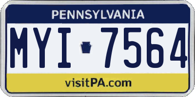 PA license plate MYI7564