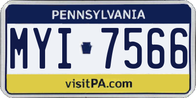 PA license plate MYI7566