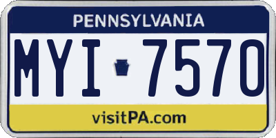 PA license plate MYI7570