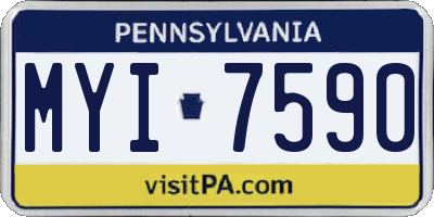 PA license plate MYI7590