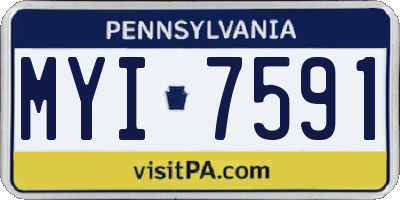 PA license plate MYI7591