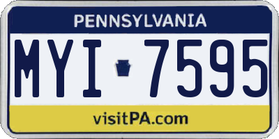 PA license plate MYI7595