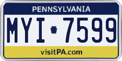 PA license plate MYI7599
