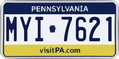 PA license plate MYI7621