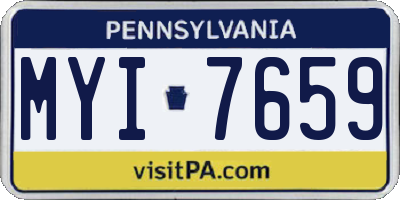 PA license plate MYI7659