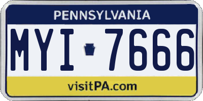 PA license plate MYI7666