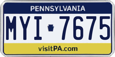 PA license plate MYI7675