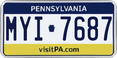 PA license plate MYI7687