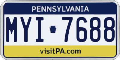 PA license plate MYI7688
