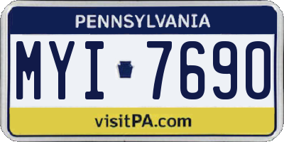 PA license plate MYI7690