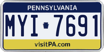 PA license plate MYI7691