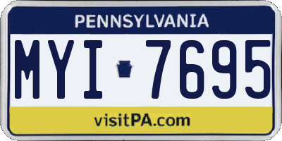 PA license plate MYI7695