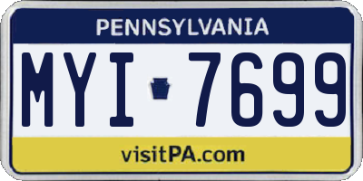 PA license plate MYI7699
