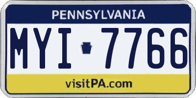 PA license plate MYI7766