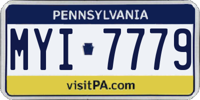 PA license plate MYI7779