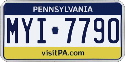 PA license plate MYI7790