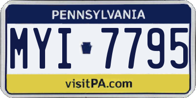 PA license plate MYI7795