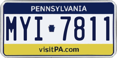 PA license plate MYI7811