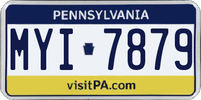PA license plate MYI7879