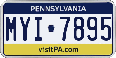 PA license plate MYI7895