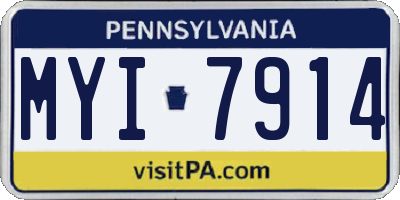 PA license plate MYI7914