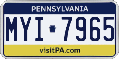 PA license plate MYI7965
