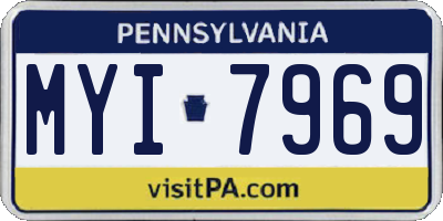 PA license plate MYI7969
