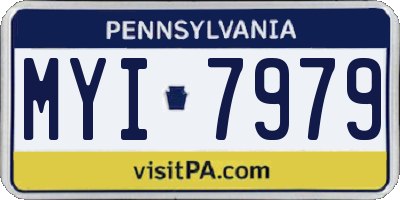 PA license plate MYI7979