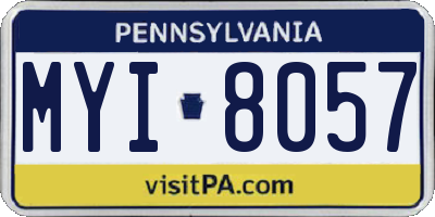 PA license plate MYI8057