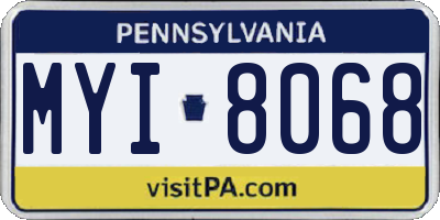 PA license plate MYI8068
