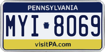 PA license plate MYI8069