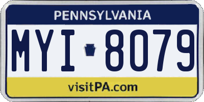 PA license plate MYI8079