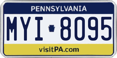 PA license plate MYI8095