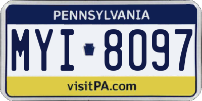 PA license plate MYI8097