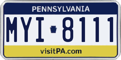 PA license plate MYI8111