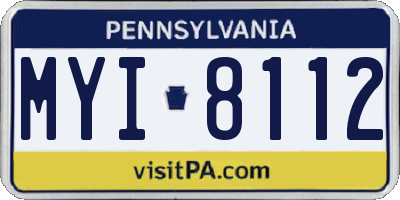 PA license plate MYI8112