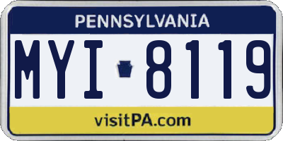 PA license plate MYI8119