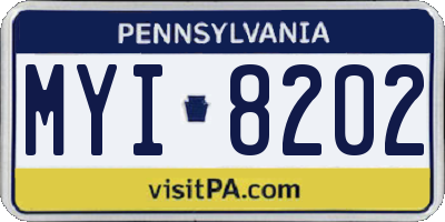 PA license plate MYI8202