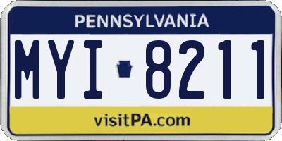 PA license plate MYI8211