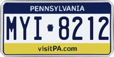 PA license plate MYI8212