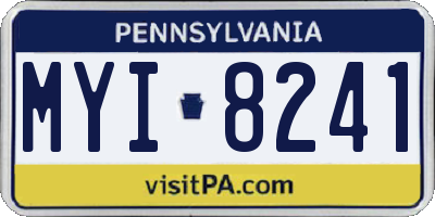 PA license plate MYI8241