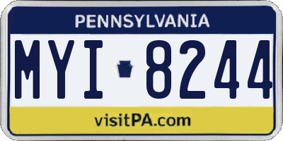 PA license plate MYI8244