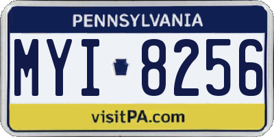 PA license plate MYI8256
