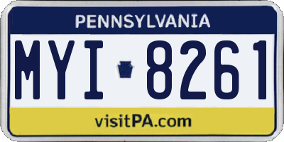 PA license plate MYI8261